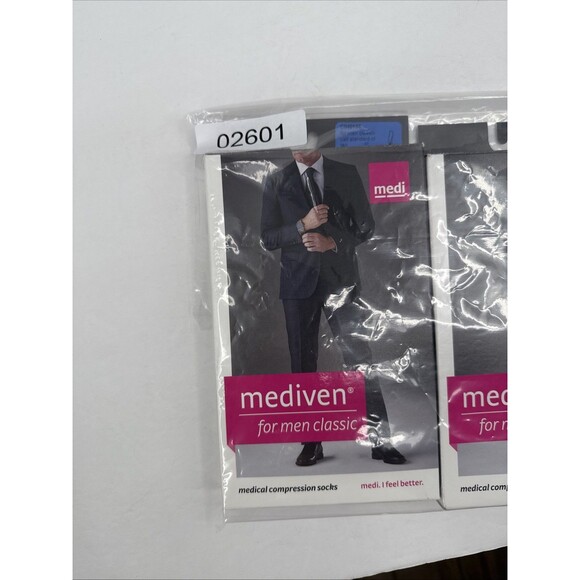 NEW MEDIVEN Medi Compression Socks Mens Tan 15-20 Size IV Calf Standard Lot Of 2 - Picture 6 of 6